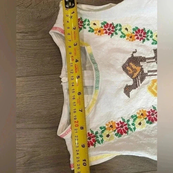 ❤️2/$25❤️Pretty Girls Skirts-Hand made-Embroidered Camel- Rayon and Cotton Blend - Picture 7 of 8